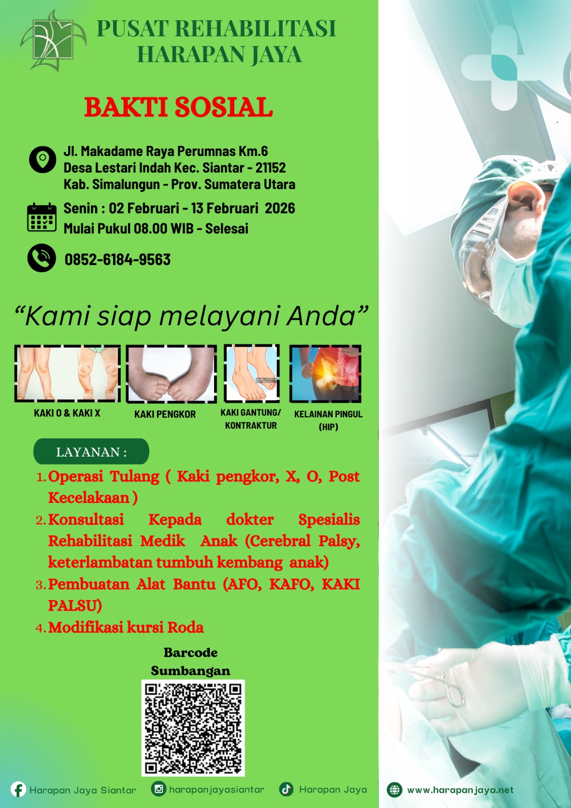 Bakti Sosial Pusat Rehabilitasi Harapan Jaya